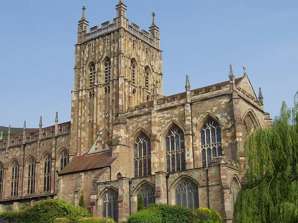 Bild: The original uploader was Daderot at English Wikipedia. · CC BY-SA 3.0 Great Malvern Priory