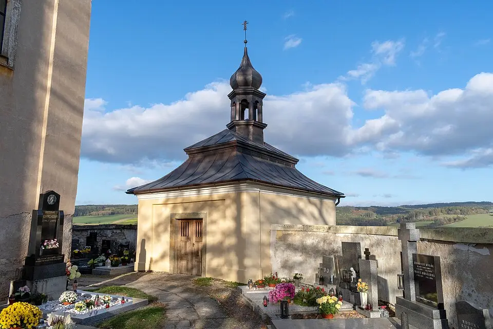kostnice u kostela Panny Marie v Homoli