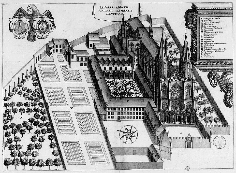 Bild: Michel Germain / Achille Peigné-Delacourt · Public domain Benediktinerkloster St-Nicaise