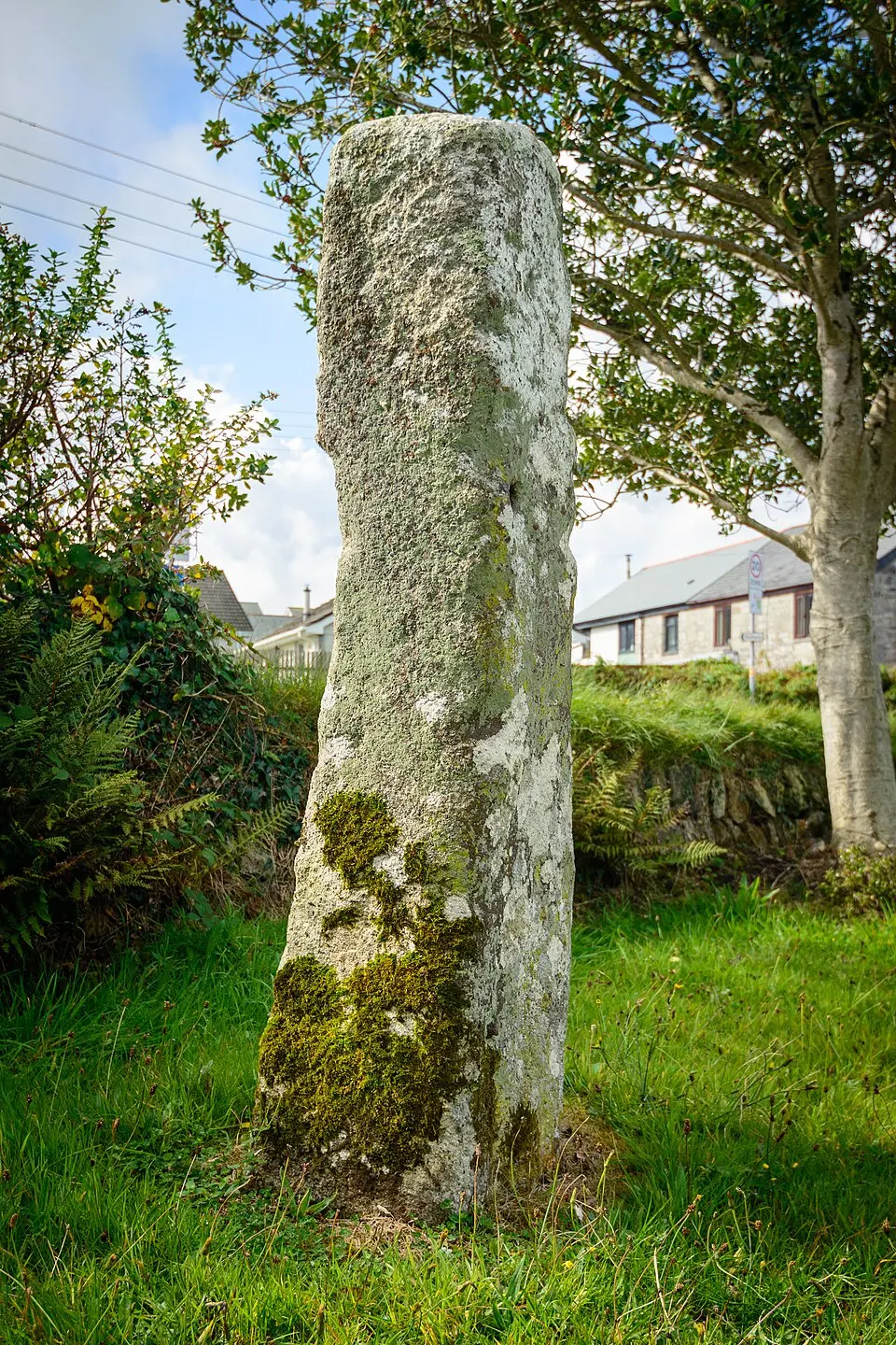 An early Christian memorial stone in St Francis churchyard, Indian Queens