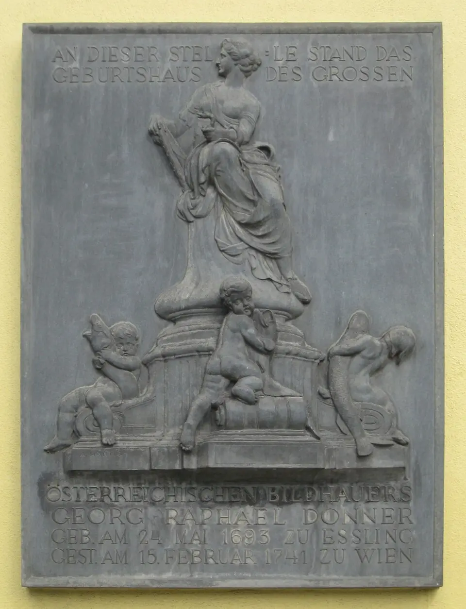 Gedenktafel für Georg Raphael Donner, Esslinger Hauptstraße 95