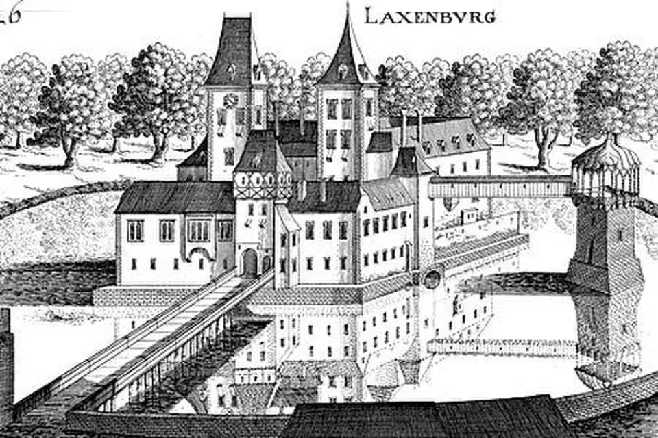 Bild: Georg Matthäus Vischer · Public domain Schlosspark Laxenburg (Teil in Achau)