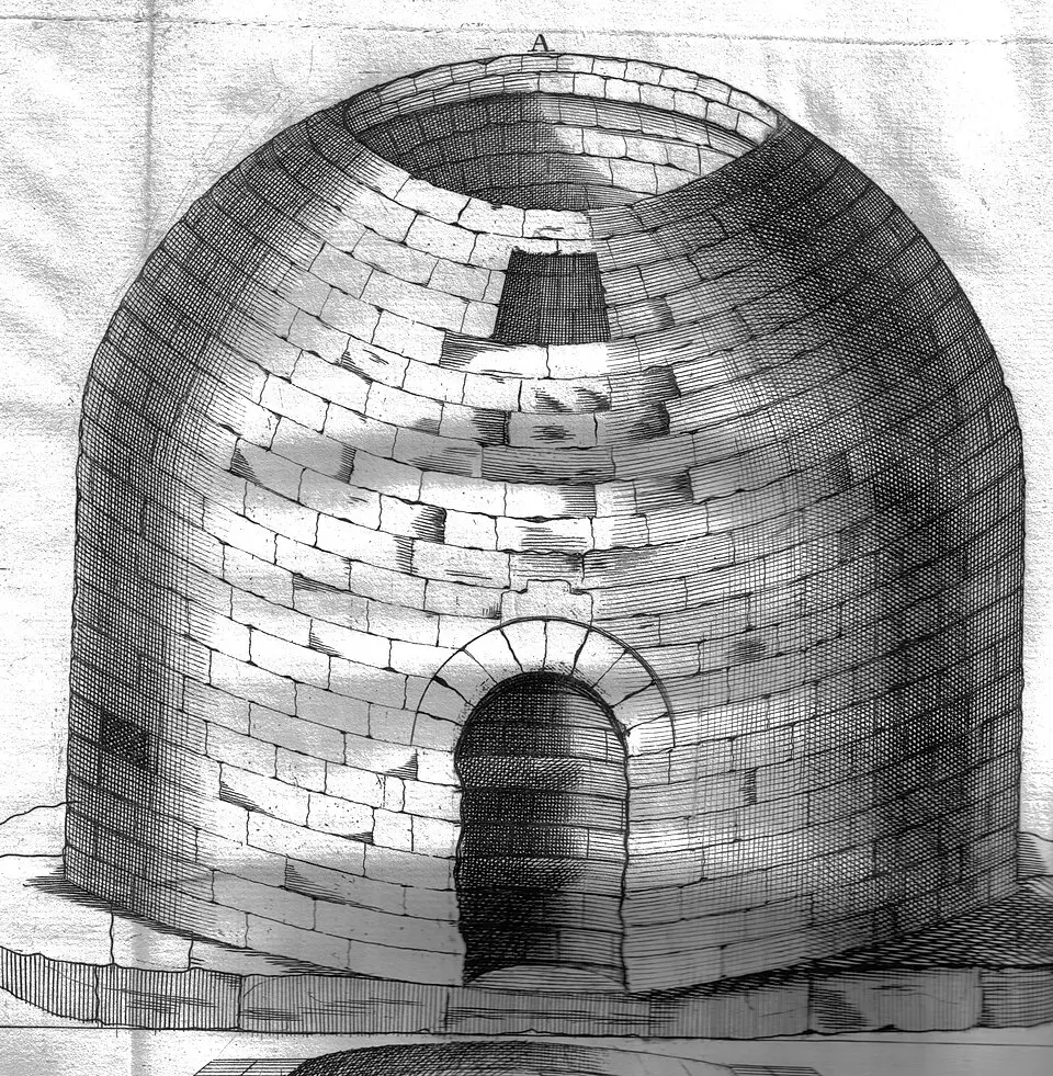 Obrázek: Alexander Gordon's Itinerarium Septeptrionale, 1726. · Public domain Arthur's O'on temple