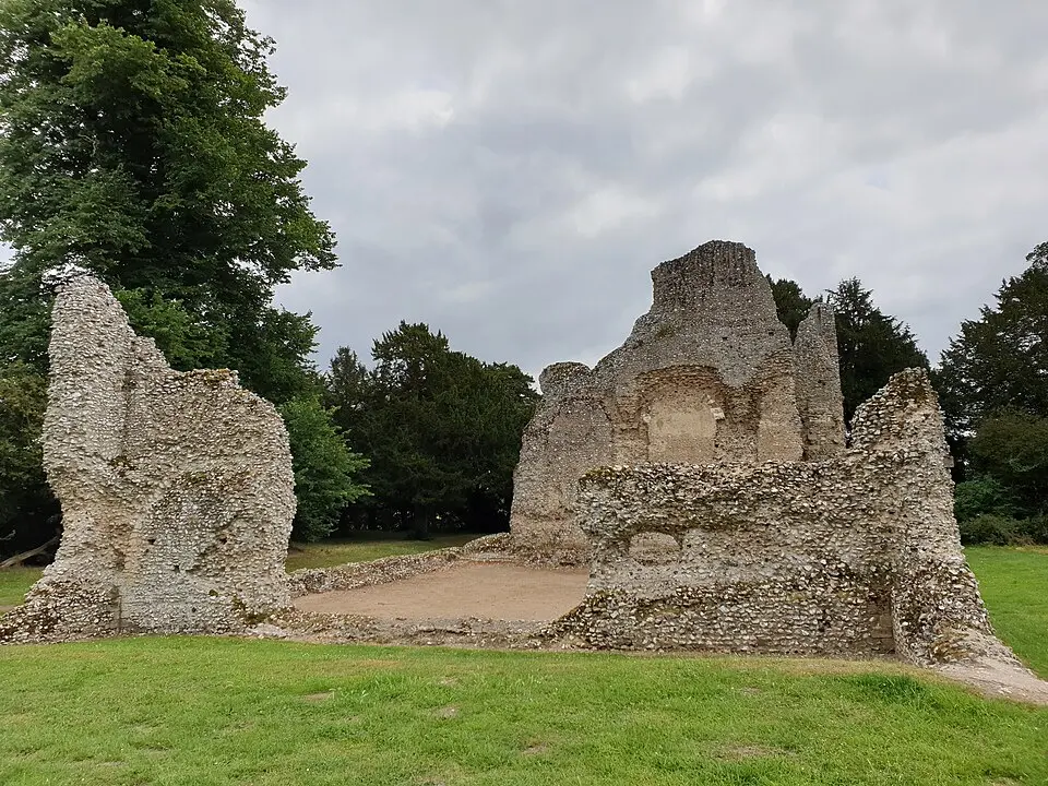 Weeting Castle moated site and 12th century manor house with post-medieval ice house