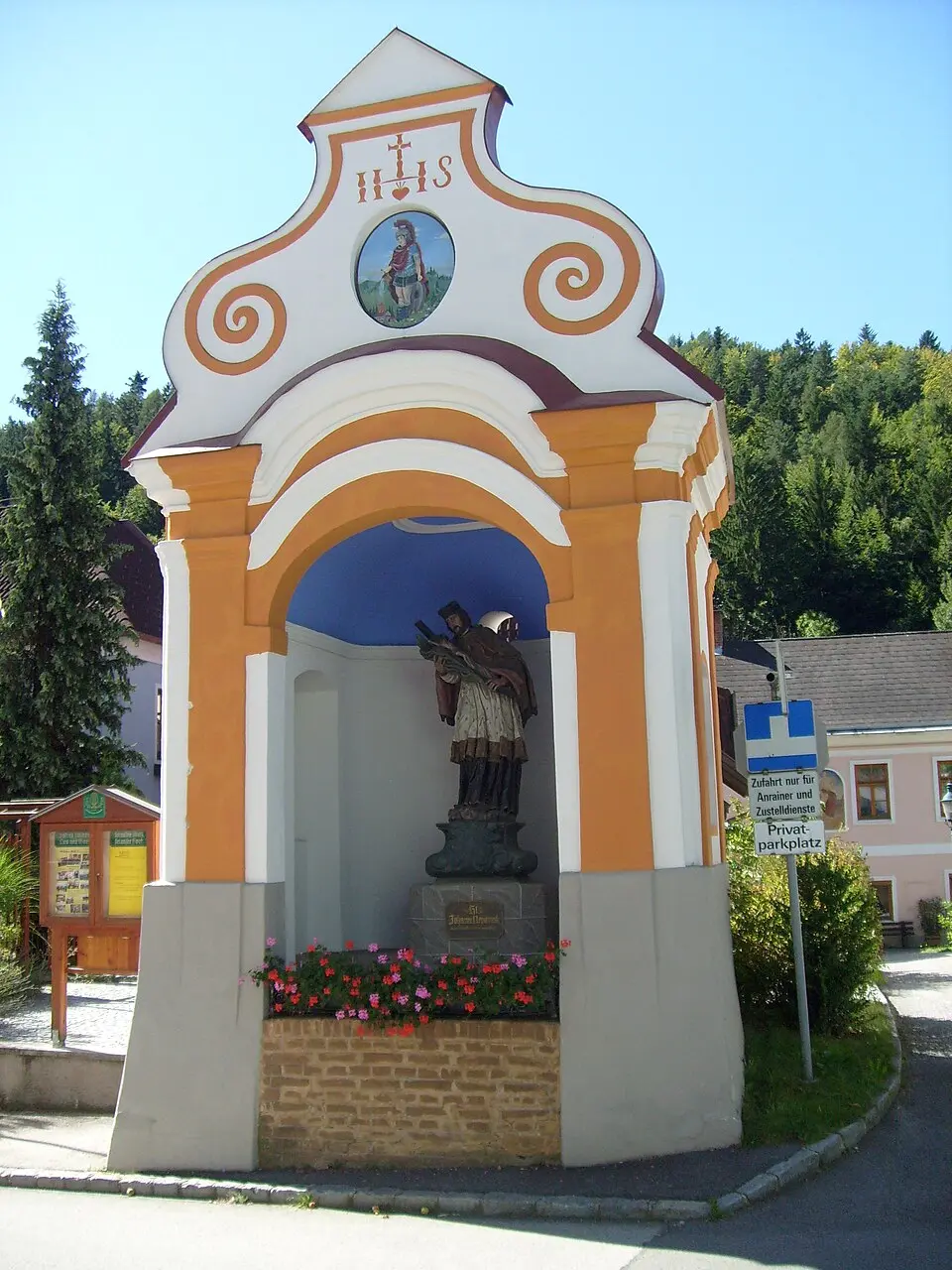 Obrázek: Hundsstern (talk) · CC BY-SA 3.0 AT Wegkapelle hl. Johannes Nepomuk