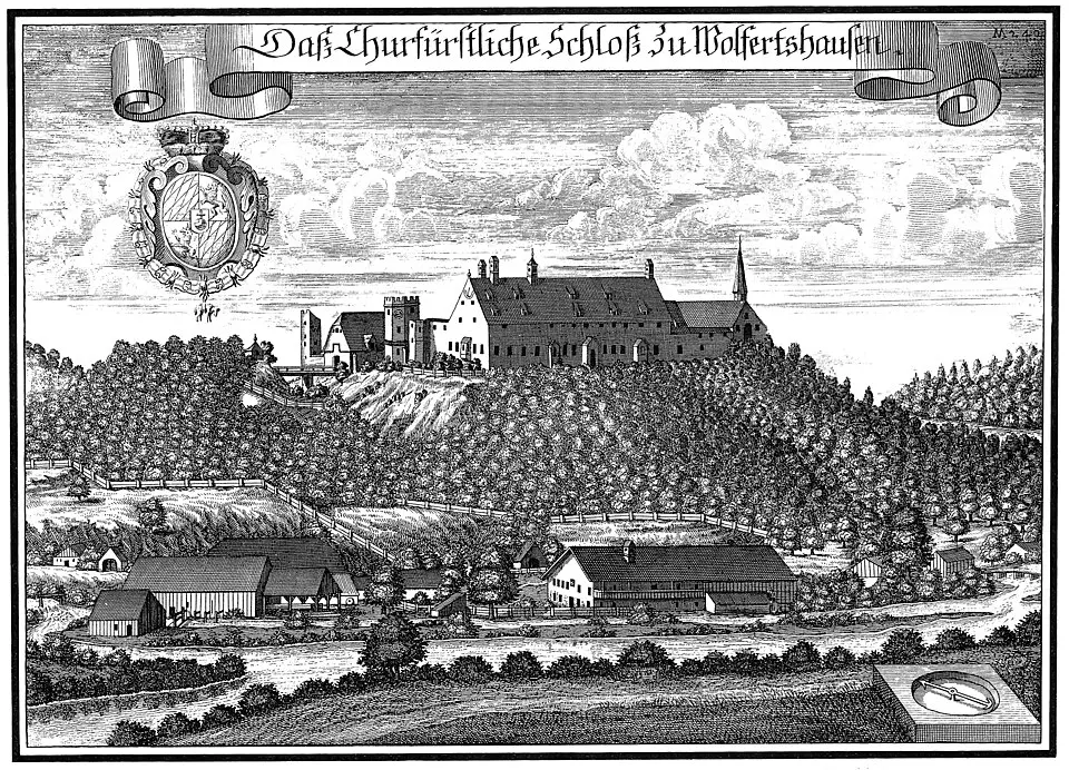 Slika: Michael Wening · Public domain Burg Wolfratshausen