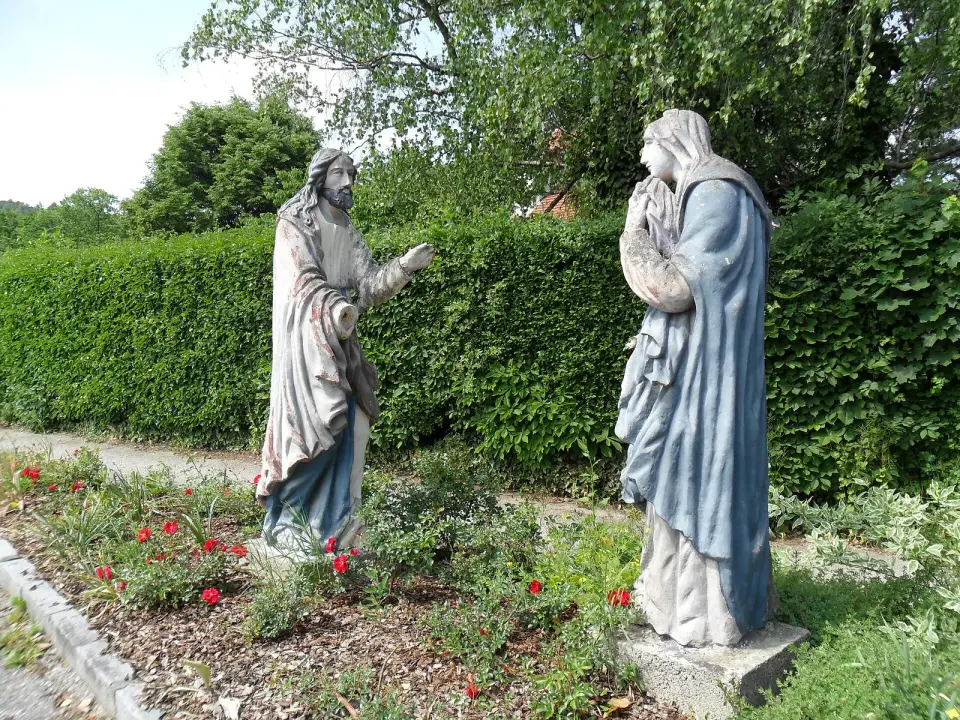 Obrázek: ZL · Public domain Figurengruppe Christi Abschied von hl. Maria