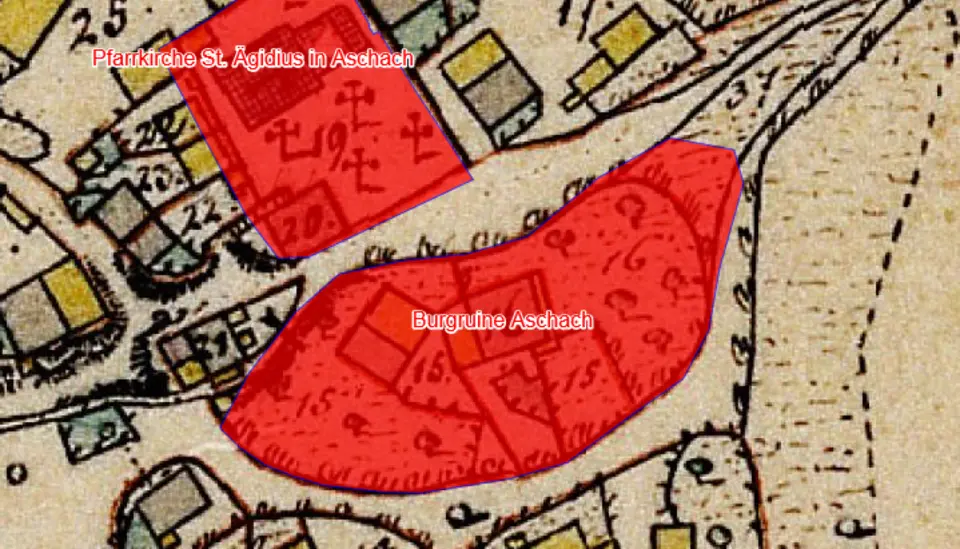 Immagine: Königreich Bayern · Public domain Burgruine Aschach