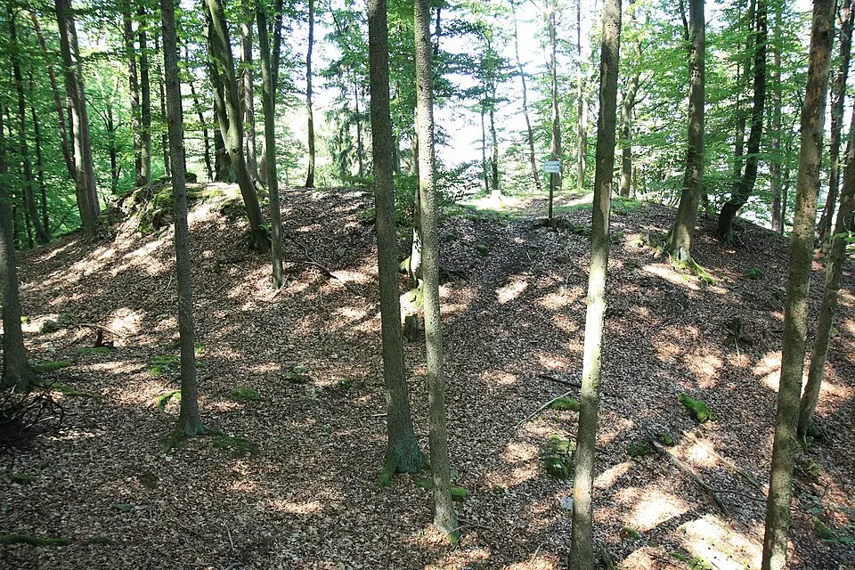 Immagine: Sven-121 · Public domain Burgstall Hubertusfelsen