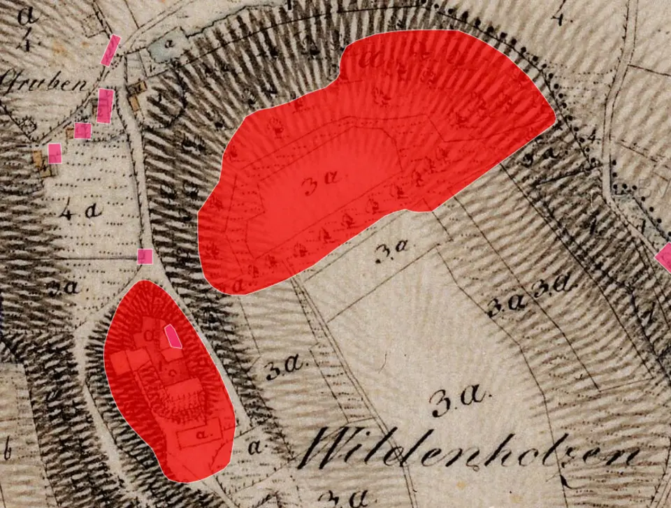 Immagine: Königreich Bayern · Public domain Burgstall Wildenholzen