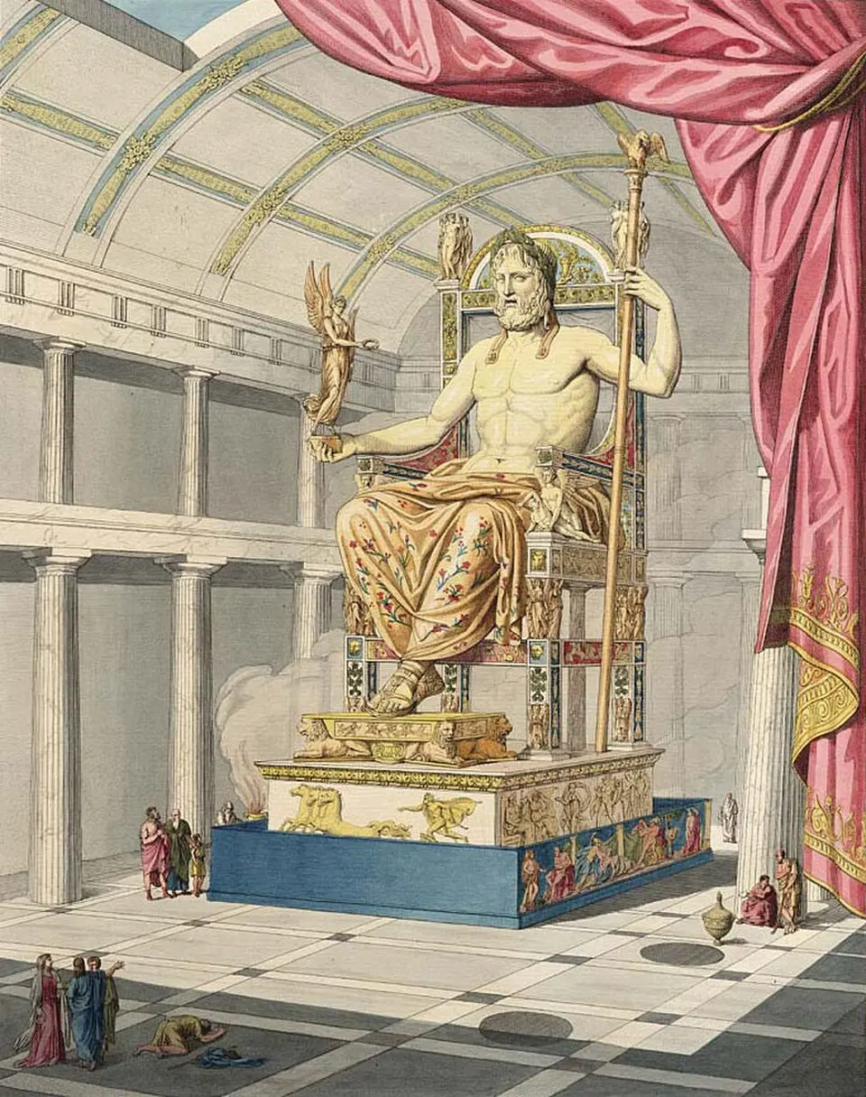 Bild: Quatremère de Quincy · Public domain Zeus-Statue des Phidias