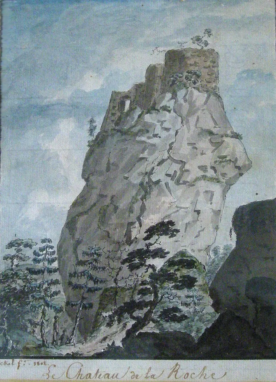 Bild: Eckel, photographié et recadré par Ji-Elle · Public domain Steinschloss (Elsass)