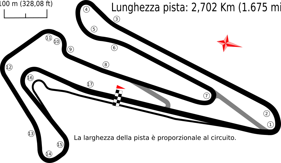 Bild: Gustavo GirardelliOwn work This W3C-unspecified vector image was created with Inkscape .OpenStreetMap contributors · CC BY-SA 2.0 Adria International Raceway