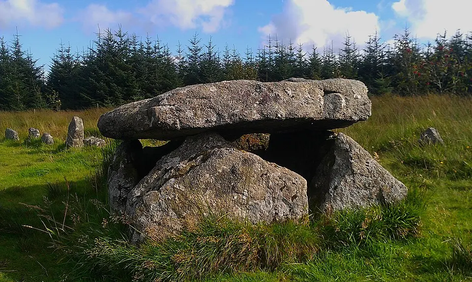 Five cairns, two stone alignments and three cists, forming part of a ritual complex on Lakehead Hill