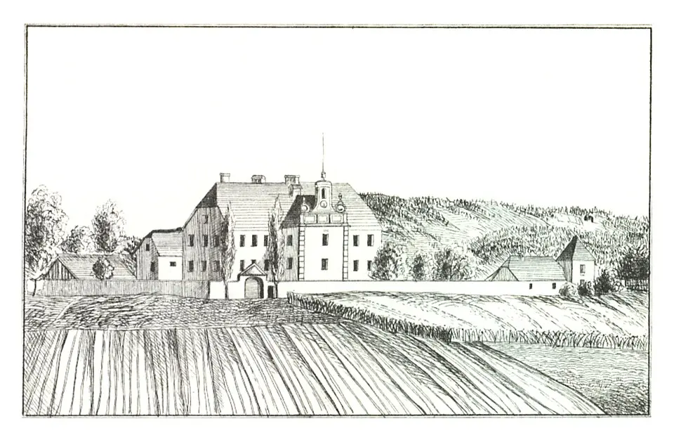 Immagine: Joseph Franz Kaiser · Public domain Nebengebäude von Schloss Eybesfeld
