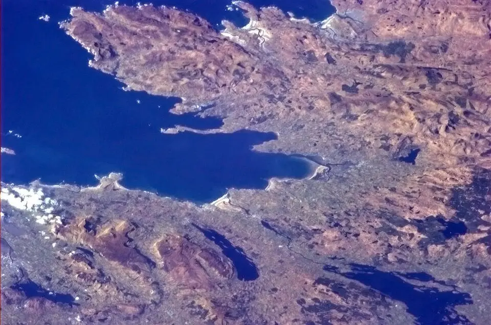 Bild: NASA/Chris Hadfield · Public domain Bluestack Mountains