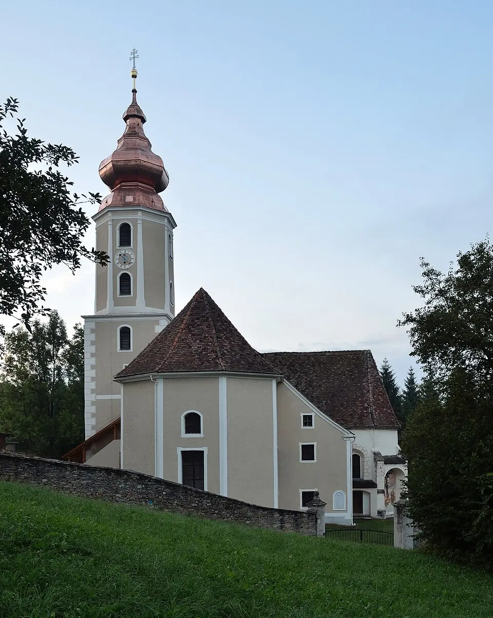 Immagine: Herzi Pinki · CC BY-SA 3.0 AT Kath. Filialkirche St. Georgen am Gasenbach und ehem. Friedhof