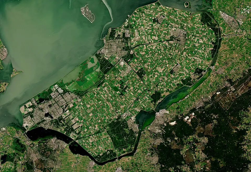 Bild: Copernicus Sentinel-2, ESA · CC BY-SA 3.0 igo Flevopolder
